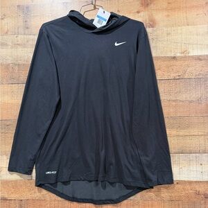 New With Tags Nike Black Long Sleeve Dri-FIT Hoodie Tee Size Medium